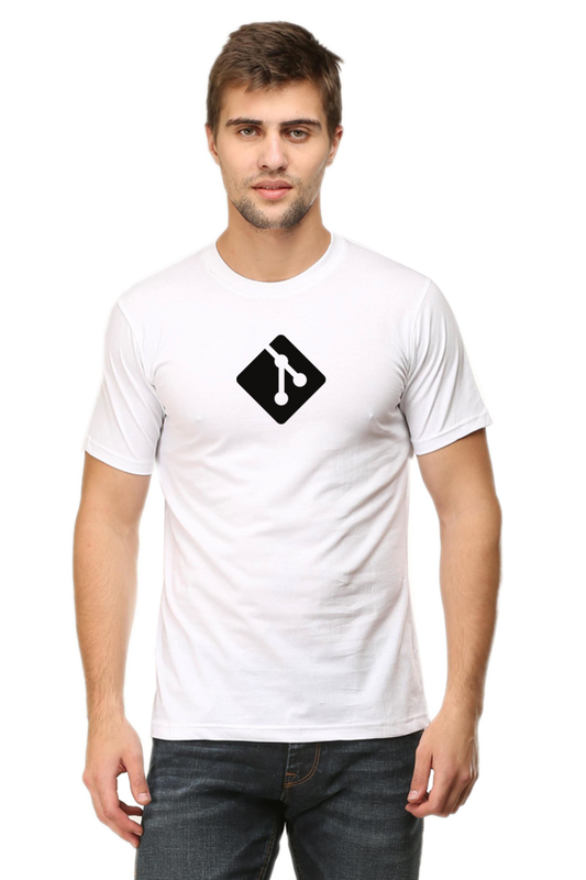 Git Round Neck Half Sleeve T-Shirt