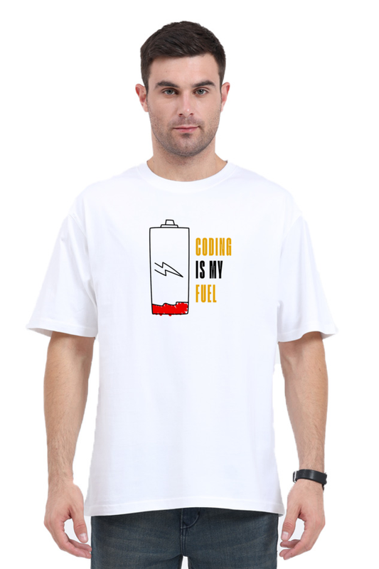 Unisex Oversized Classic T-Shirt - Coding is My Fuel | Cotysh