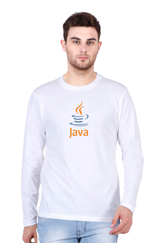 Java Logo Full Sleeve T-Shirt - Premium Cotton, Unisex Design