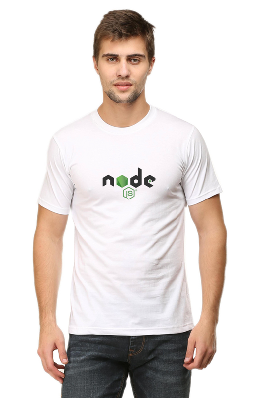 Node.js Round Neck Half Sleeve T-Shirt | Cotysh