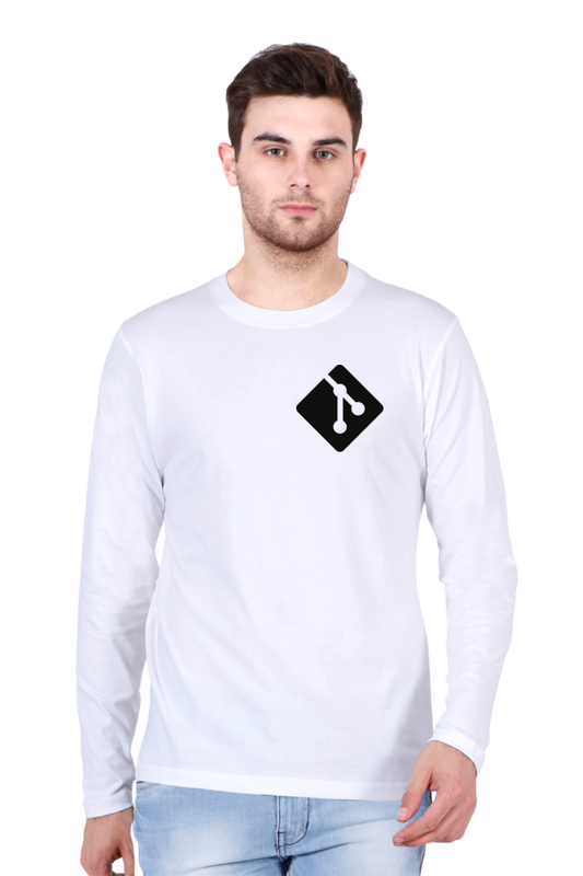 GitHub Logo Round Neck Full Sleeve T-Shirt | Cotysh