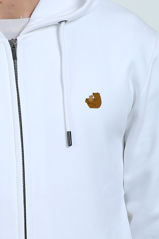 Premium Unisex Heavyweight Zip Hoodie with Bear Logo | Cotysh