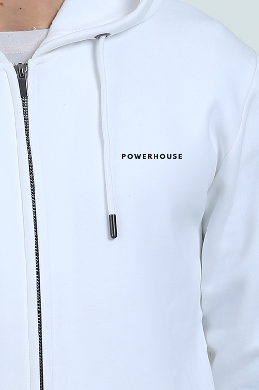 Premium Unisex Heavyweight Zip Hoodie with "Powerhouse" Logo | Cotysh