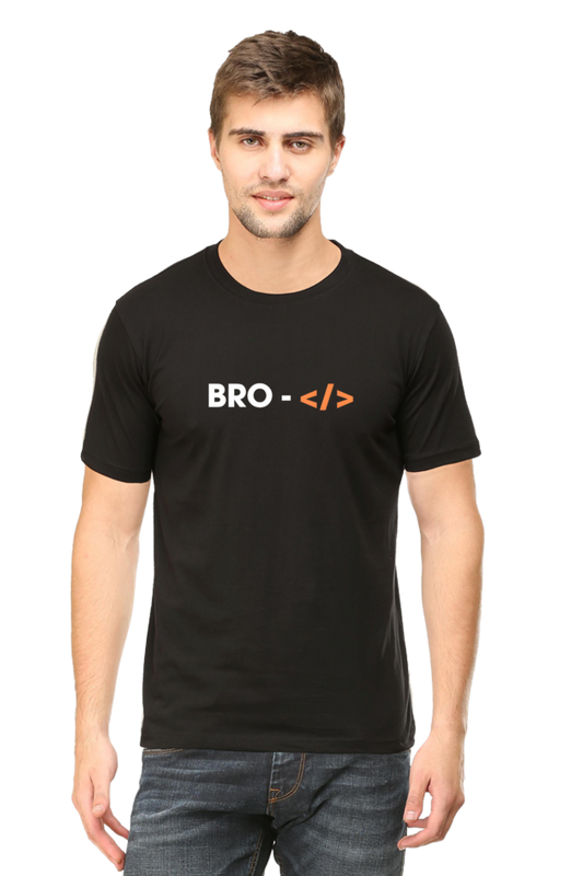 Bro Code White Round Neck Half Sleeve T-Shirt - Cotysh