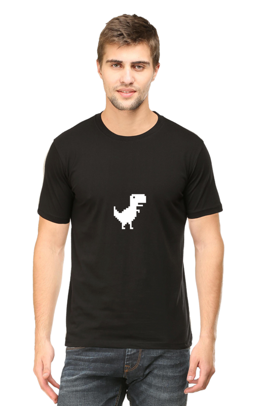 Internet Error Round Neck Half Sleeve T-Shirt - Cotysh