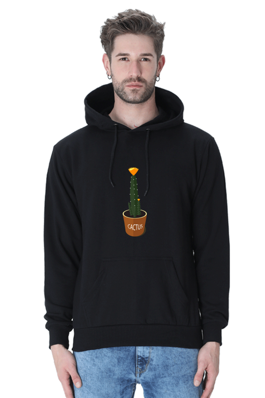 Premium Hooded Sweatshirt with Cactus Graphic | Cotysh