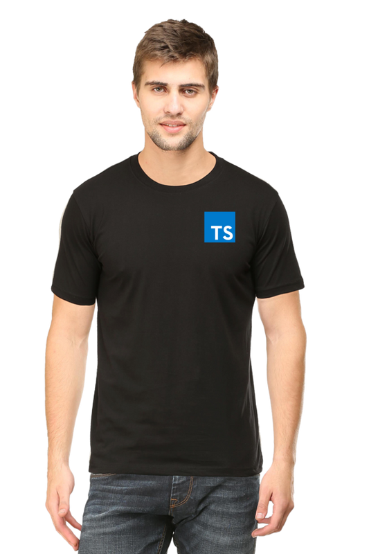 TypeScript Round Neck Half Sleeve T-Shirt | Cotysh