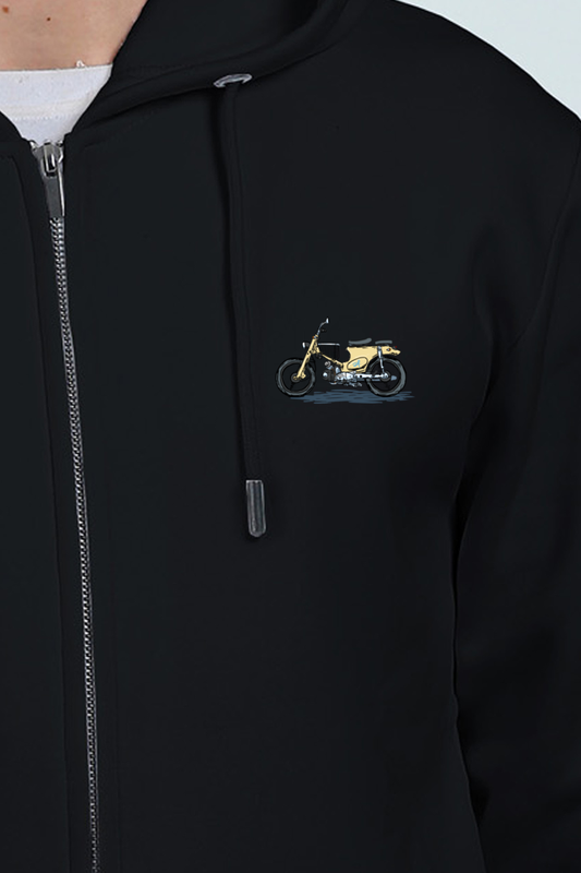 Premium Unisex Heavyweight Zip Hoodie - Bike Ride Design