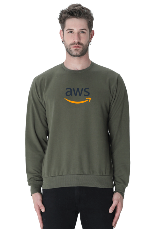 AWS Logo Printed Hooded Sweatshirt