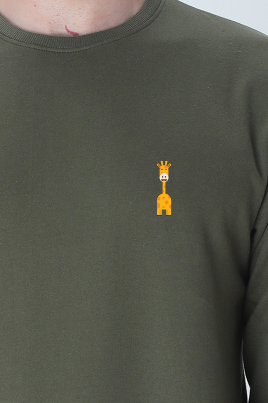 Premium Giraffe Sweatshirt - Stylish Left Pocket Logo | Cotysh