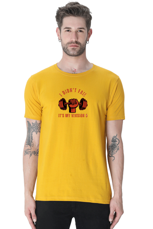 Round Neck Half Sleeve T-Shirt - "It's My Version 0" | Cotysh