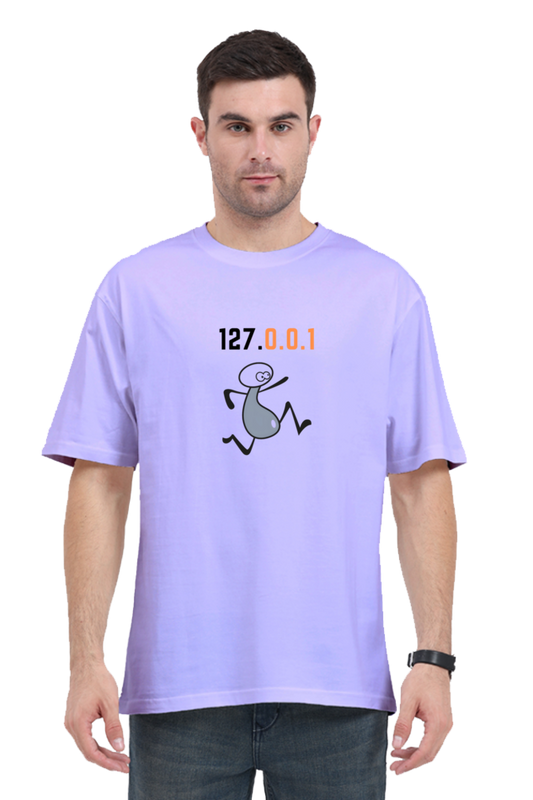 Unisex Oversized Classic T-Shirt - 127.0.0.1 Print | Cotysh