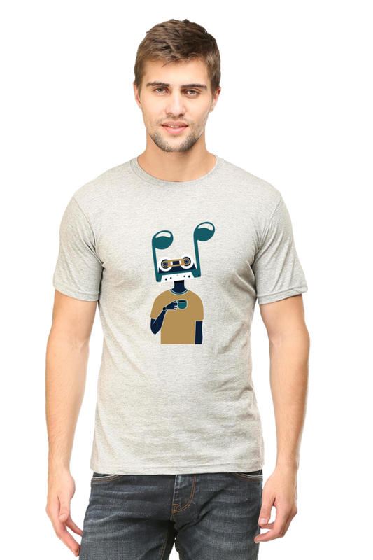 Music Lover Round Neck Half Sleeve T-Shirt - Cotysh