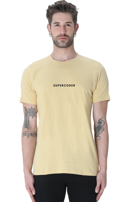 Premium 'Supercoder' Round Neck Half Sleeve T-Shirt | Cotysh - Perfect for Coding Enthusiasts
