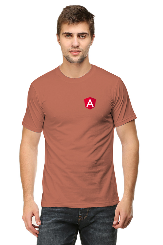 Angular Logo Round Neck Half Sleeve T-Shirt - Cotysh